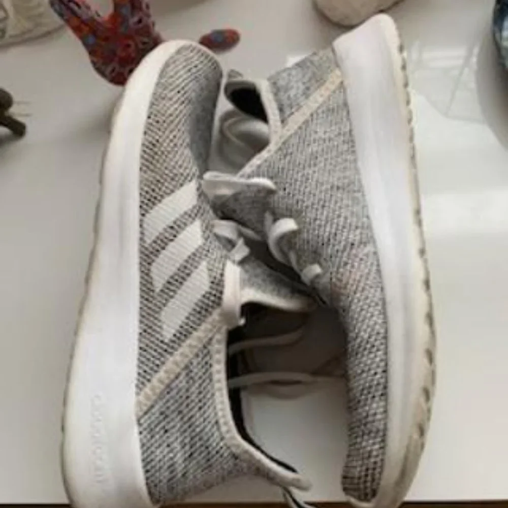 Adidas Womens Cloudfoam Pure DB0695 Gray Running Shoes Sneakers Size 7